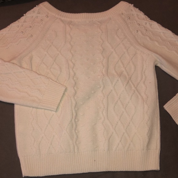 NWT WHBM Pearl Cable Pullover Sweater Lg - Picture 8 of 11